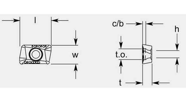 ISO Style Parallelogram Milling Blank with Chipbreaker, 0.193 / 0.199 in - Image 1