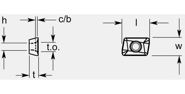 Premium Parallelogram Milling Blank with Chipbreaker and ISO Style Hole - Image 1