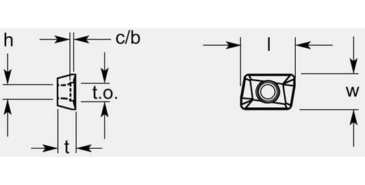 Premium Parallelogram Milling Blank with Chipbreaker and ISO Style Hole - Image 1