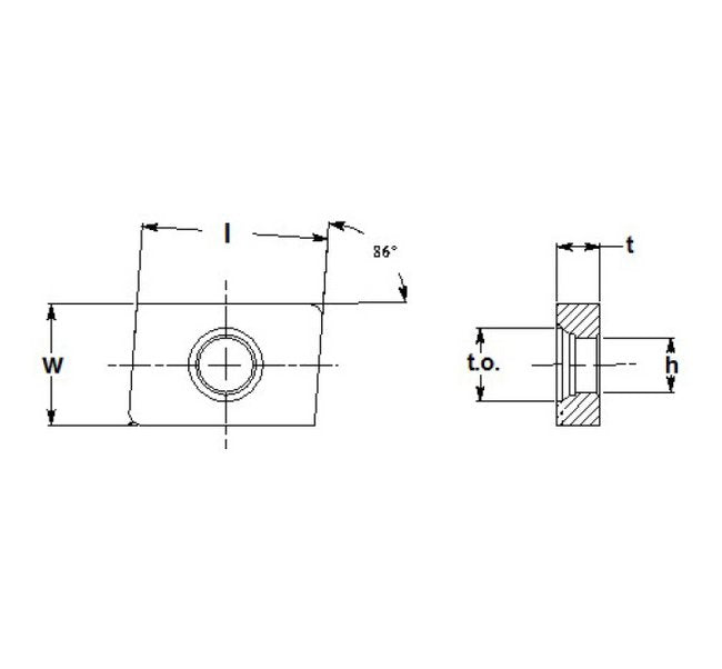 Ultra-Met® Parallelogram Milling Blank, 0.601/0.611 ln - Image 1