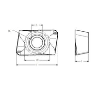 Square Shoulder Milling Blank Inserts with Chipbreaker, ISO Hole