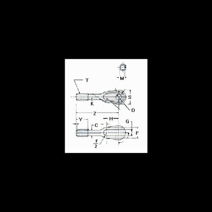 MS21252C Clevis Turnbuckle Clip Locking - Image 2