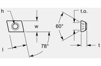 Edge Milling Blank with Hole, Chamfers - Thickness 0.160 / 0.168 in
