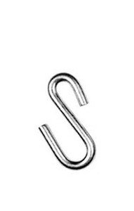 Brass Plain Finish 9/32 Inch Diameter Eye-A Brass S Hook - Image 1