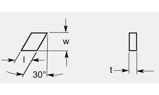 Ultra-Met® Parallelogram Milling Blank, Thickness 0.105 / 0.111 in - Image 1