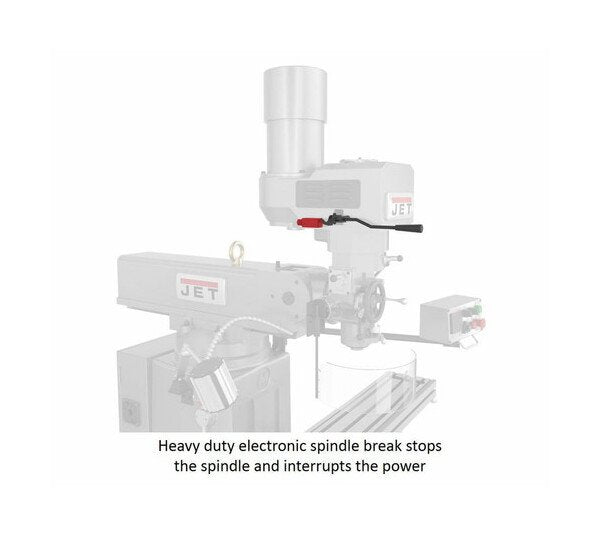 JET JTM-949EVS Milling Machine with Newall DP700 DRO - Image 3