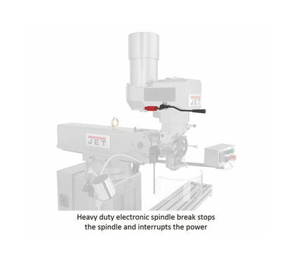 JET JTM-949EVS Milling Machine with Newall DP700 DRO - Image 3