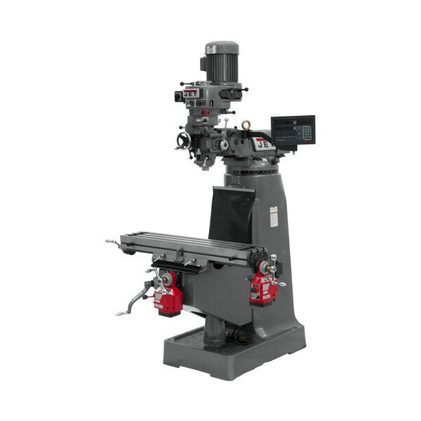 JET 9x42 Step Pulley Vertical Milling Machine with Newall DP700 DRO - Image 3