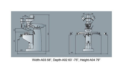 Ganesh Precision Milling Machine GMV-1F 9x42 - Image 4