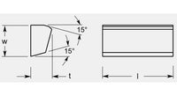 Premium PCD Wedge Style Milling Blank, 0.262/0.272in