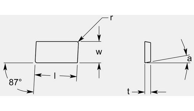 Ultra-Met® Parallelogram Milling Blanks, 1.020 / 1.035 in - Image 1
