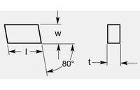 Ultra-Met Parallelogram Milling Blank, 0.702 / 0.710 in