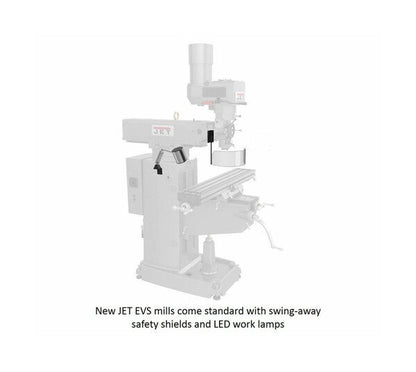 JET Milling Machine JTM-949EVS with 3-Axis DRO, Power Feed, Air Powered Draw Bar - Image 3
