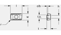 ISO Style Parallelogram Milling Blank with Chipbreaker, 0.227 / 0.233 in