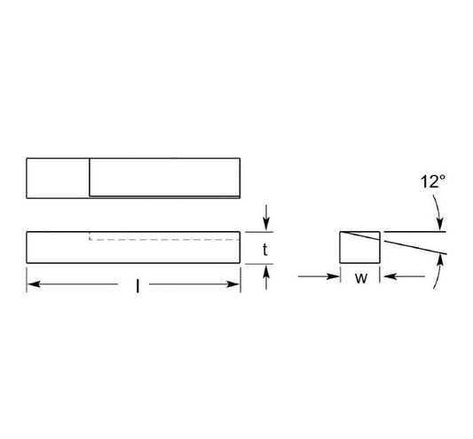 Ultra-Met Stick Gear Blanks Cutting Tool Insert 0.795/0.805" Width - Image 1