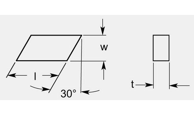 Ultra-Met® Parallelogram Milling Blank - Precision Grade, 0.642 / 0.648 ln - Image 1