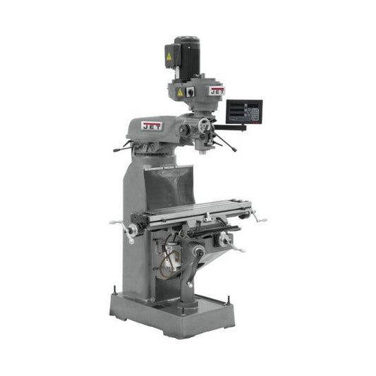 JET 8x36 Step Pulley Vertical Milling Machine with Newall DP700 DRO - Image 1