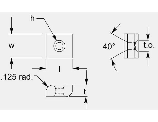Ultra-Met On Edge Milling Blank with Hole, 0.270 in Thickness - Image 1