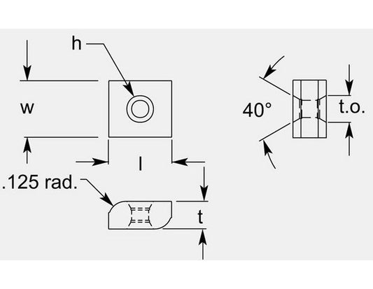 Ultra-Met On Edge Milling Blank with Hole, 0.270 in Thickness - Image 1