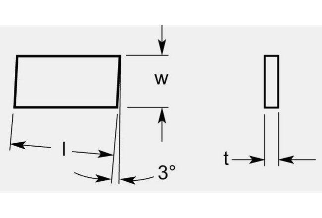 Ultra-Met Parallelogram Milling Blanks, 1.028 / 1.035 ln - Image 1