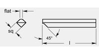 Ski Runner 1.490 / 1.510 in, 45 Degree Angle, Grade Available