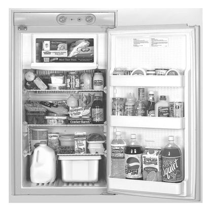 3 Way RV Refrigerator - LP Gas, 120V AC, 12V DC, Beige Finish - Image 2