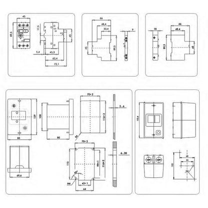 Shamrock Controls Manual Motor Starter - 0.4 to 0.63A Setting Current Range - Image 2