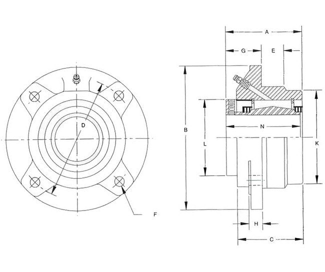 Heavy Duty M2000 Piloted Flange Mounted Units - Non-Expansion Type - Image 1