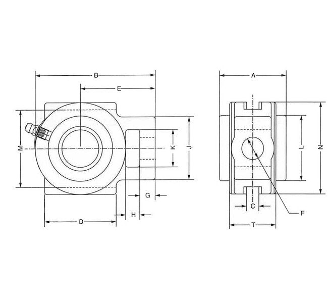 Heavy Duty Wide Slot Take Up Units - 2 3/16 in Shaft Size - Image 1