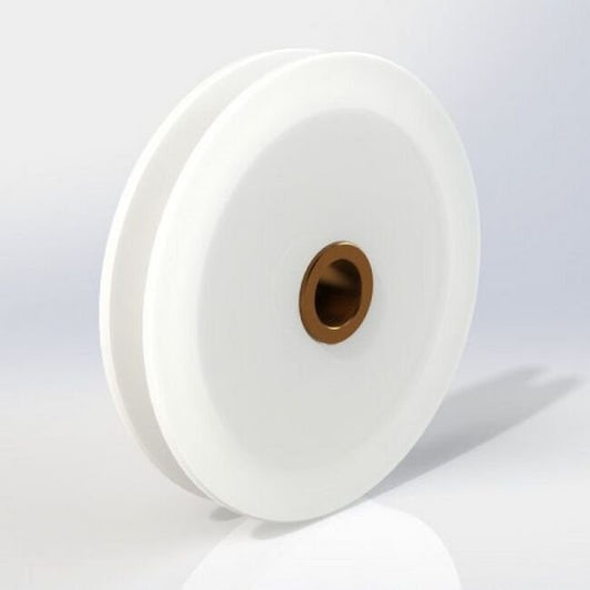 MP Series 0.377 Inch (in) Bore Diameter and 0.125 Inch (in) Maximum Mating Cable Diameter Standard Bronze Bushing Nylon Pulley - Image 1