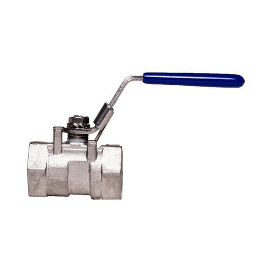 MSBV Series 1/2 Inch (in) Size Female National Pipe Thread (FNPT) Port 2-Way Metal Ball Valve - Image 1