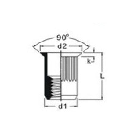 15.5mm M-Series Stainless Steel Rivet Nut with M6 Thread - Image 2