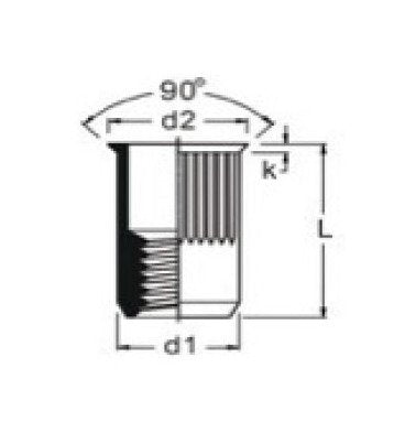 M-Series Small Rivet Nut, 11.5mm, Steel - Image 2