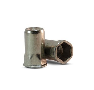 Stainless Steel M4 Semi-Hex Rivet Nut, Reduced Countersunk Head (Small) - Image 1