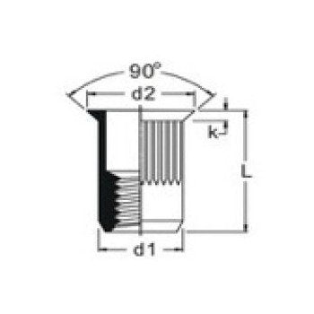 M5 Steel Rivet Nut - Large Countersunk Head, 16.0mm L - Image 2
