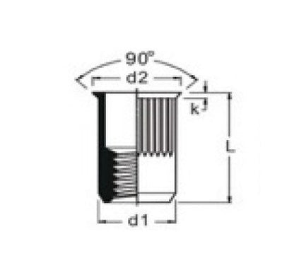 Stainless Steel M-Series 19.5mm Rivet Nut - Image 2