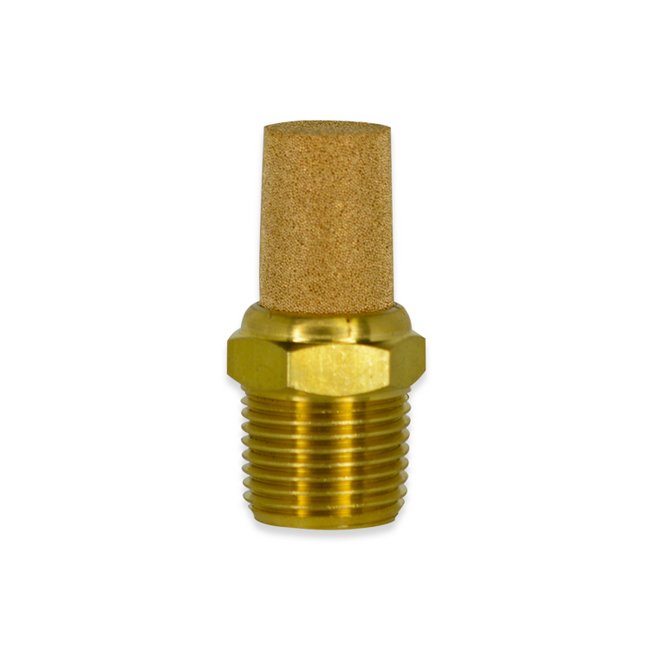 ACBV Series 1/8 Inch (in) Female National Pipe Thread (FNPT) Nickel Plated Steel Muffler - Image 2