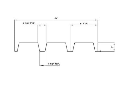 N-Deck Aluminum Corrugated Metal Sheet - 3" Deep - Image 2