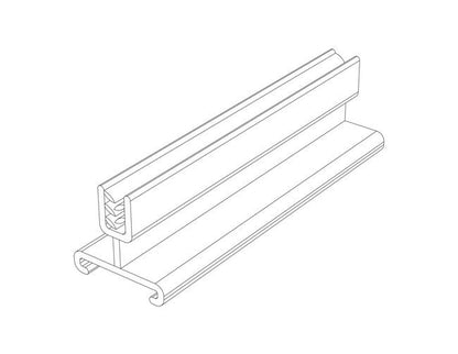 Centered Grip Slide-On Sign Holder - 0.100" to 0.250" Grip, Clear PVC - Image 2
