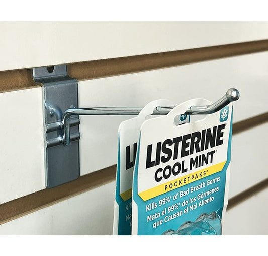 Heavy-Duty Single-Prong Slatwall Hook - Zinc Finish, 9" Stem - Image 1