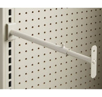 Beige Metal Telescopic Bracket for Gondola Uprights - Tool-Free Design