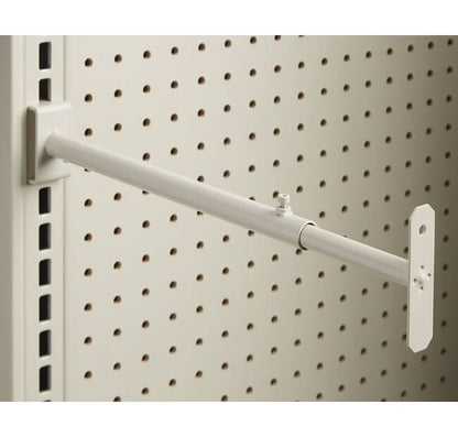 Beige Metal Telescopic Bracket for Gondola Uprights - Tool-Free Design - Image 1