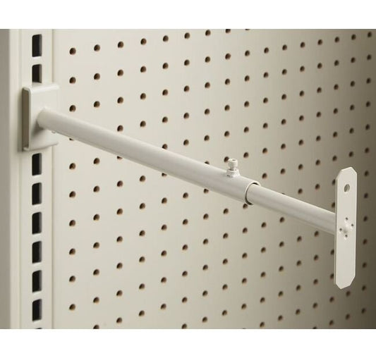 Beige Metal Telescopic Bracket for Gondola Uprights - Tool-Free Design - Image 1
