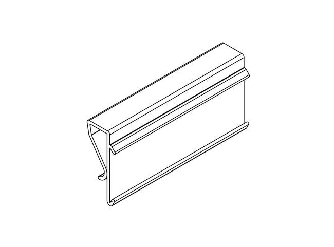 1-1/4" Clip-On C Channel Label Holder - Image 2