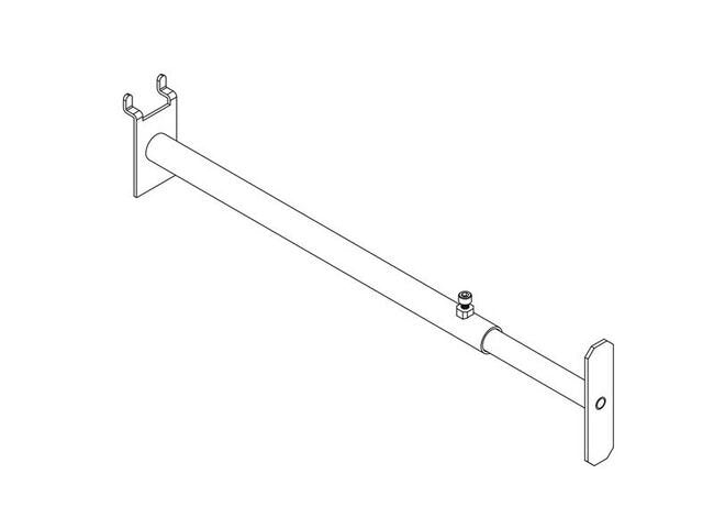 Black Metal Telescopic Brackets with Pegboard - Adjustable Slide-On Gripper Compatibility - Image 2