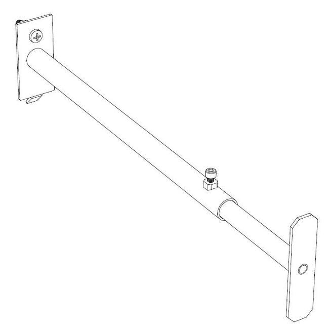 Beige Metal Telescopic Brackets with Gondola Uprights - Image 2