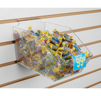 Clear 9-1/2" Slatwall Opti-Bins & Label Holder