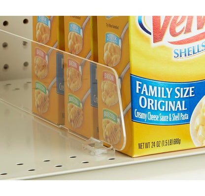 Solid Contoured Shelf Divider - Crystal Clear Styrene, 3" x 14-1/4" - Image 1
