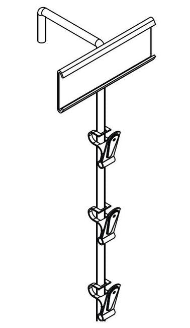 Heavy-Duty Shelf-Top Metal Merchandising Strip - 31-3/4" Overall Length, Beige - Image 2