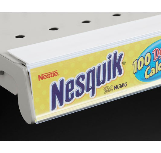 1-1/4" White Shelf-Top Adhesive Info Strip - Image 1